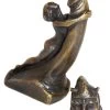 Erotic Vienna Bronze, Lady Clutch Phallus, Sig. By Duprè, 2-part
