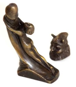 Erotic Vienna Bronze, Lady Clutch Phallus, Sig. By Duprè, 2-part -Salvador Dali Shop 102 459300a3b29468