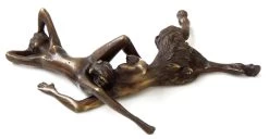 Erotic Vienna Bronze, Faun Having Oral Sex With Woman, 2 Parts