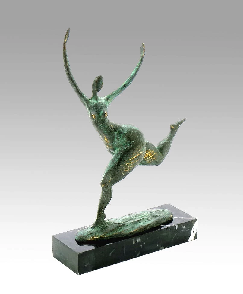 Modern Art Bronze - Abstract Running Nude - Milo Signed 2 Modern Art Bronze - Abstract Running Nude - Milo Signed - Image 2