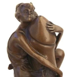Art Deco Erotic Bronze On Marble Base Lady At Phallus, B. Zach -Salvador Dali Shop 12 459300a11cf0f0
