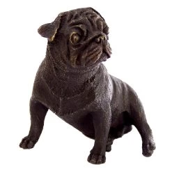 Salvador Dali Shop 13 Little Seated Pug - Bronze Dog Sculpture - Vienna Bronze