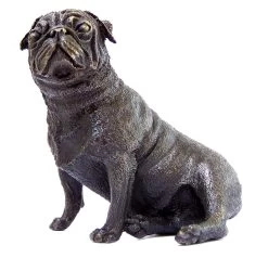 Little Seated Pug - Bronze Dog Sculpture - Vienna Bronze -Salvador Dali Shop 134 459300a4fb8c01