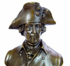 Frederick II. The Great Bronze Bust Statue - Signed
