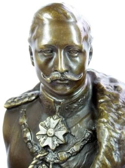 William II. - German Emperor Bronze Bust Signed