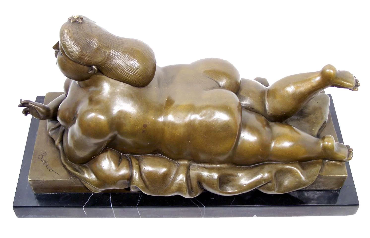 Modern Art Bronze - XXL Smoking Woman Signed Botero 1 Modern Art Bronze - XXL Smoking Woman Signed Botero