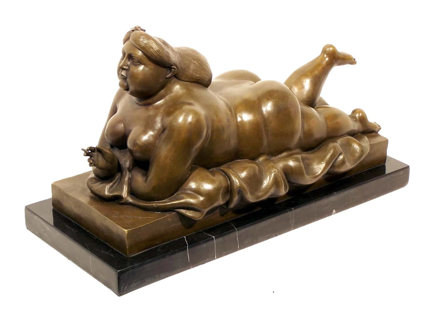 Modern Art Bronze - XXL Smoking Woman Signed Botero 2 Modern Art Bronze - XXL Smoking Woman Signed Botero - Image 2