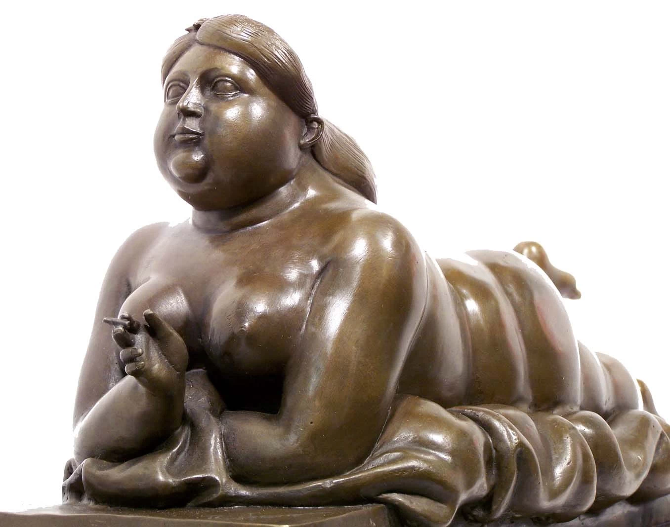 Modern Art Bronze - XXL Smoking Woman Signed Botero 3 Modern Art Bronze - XXL Smoking Woman Signed Botero - Image 3