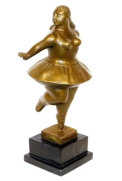 Modern Art Bronze Sculpture - XXL Woman Dancer After Botero