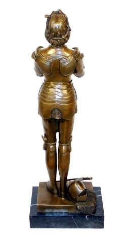 Art Deco Bronze - Jeanne D'Arc Brave Warrior - M. Mercié Signed -Salvador Dali Shop 164 459300a5d32095