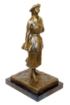 Modern Art Bronze Sculpture - The Schoolgirl - Edgar Degas 1881