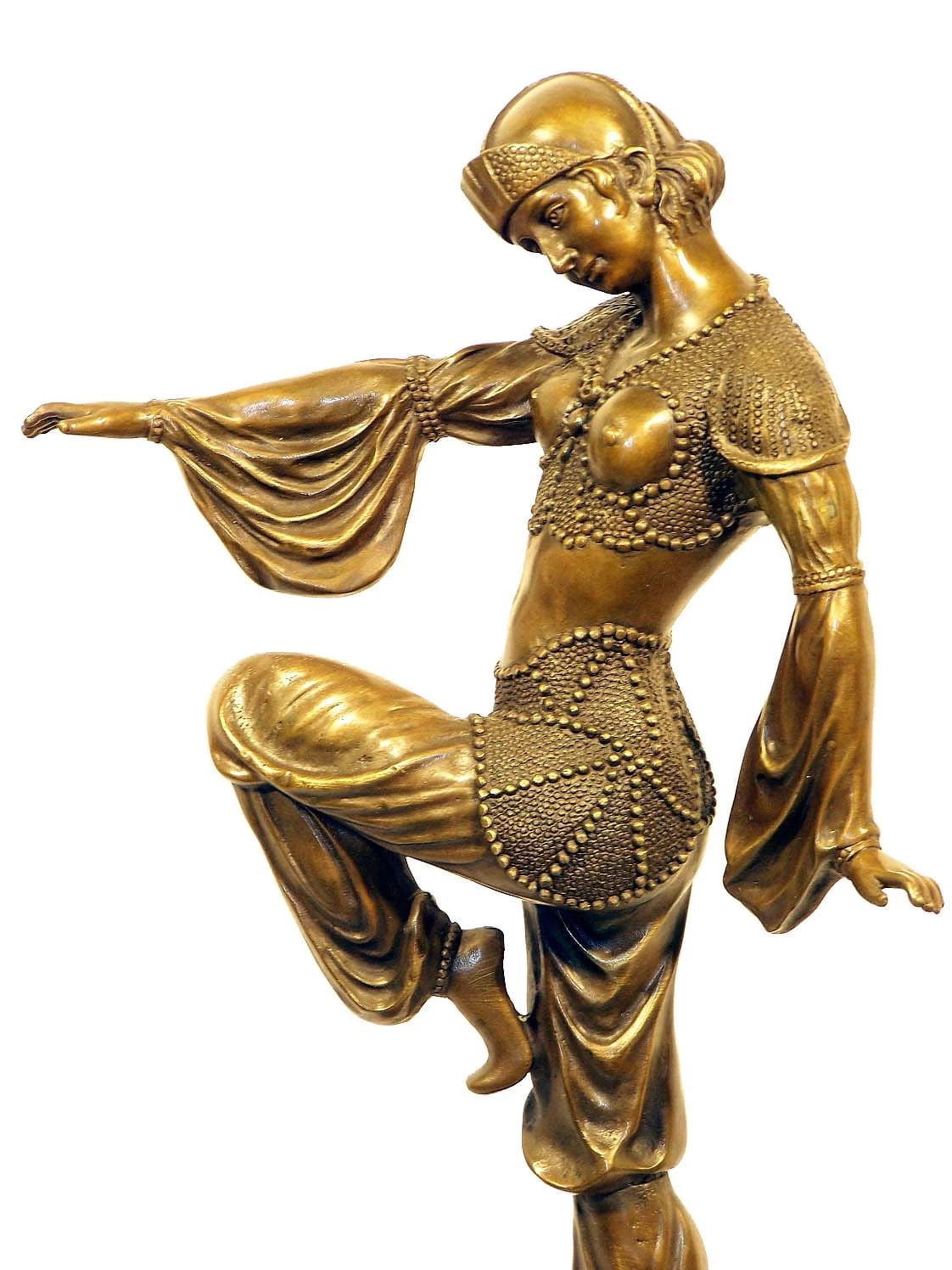 Art Deco Bronze - Harlekin Dancer On Marble - D.H. Chiparus 1 Art Deco Bronze - Harlekin Dancer On Marble - D.H. Chiparus