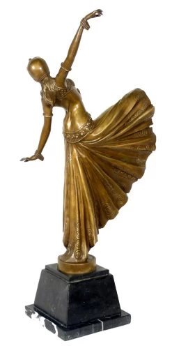 Beautiful Art Deco Bronze Chorus Girl Signed Chiparus -Salvador Dali Shop 202 359300a6d902bd