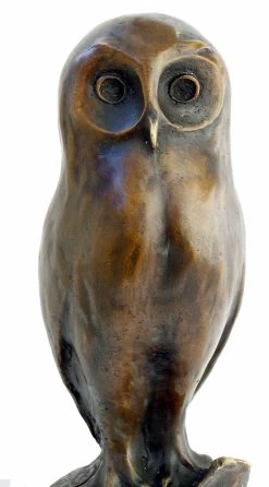 Animal Bronze - Smart Owl - On Marble-base - Francois Pompon