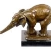 Lifelike Animal Bronze - Elephant Begging - Signed Bugatti