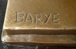 Superb Bronze Animal Sculpture - Walking Panther - Signed Barye -Salvador Dali Shop 212 459300a263975f