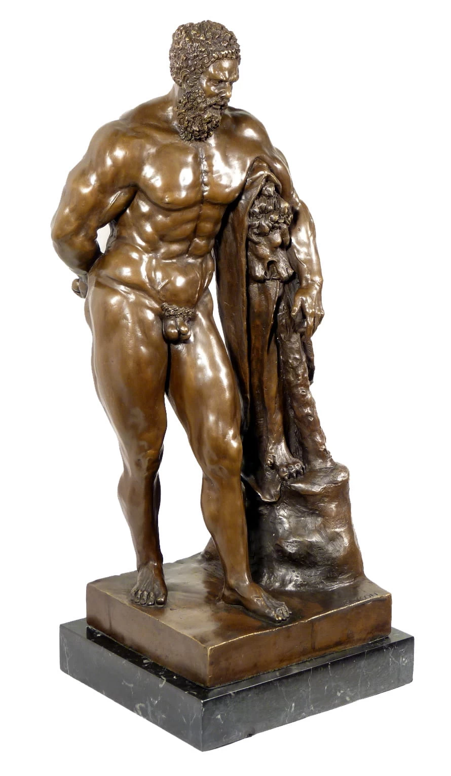 Greek Mythology Bronze Statue - FARNESE HERCULES - Signed Glycon 2 Greek Mythology Bronze Statue - FARNESE HERCULES - Signed Glycon - Image 2