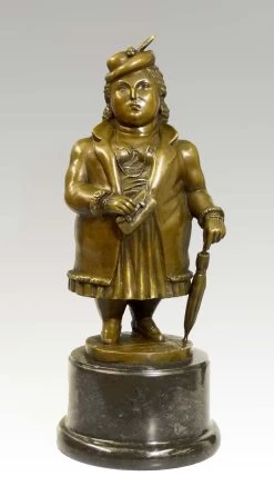Modern Bronze Sculpture - Portly Lady - Fernando Botero
