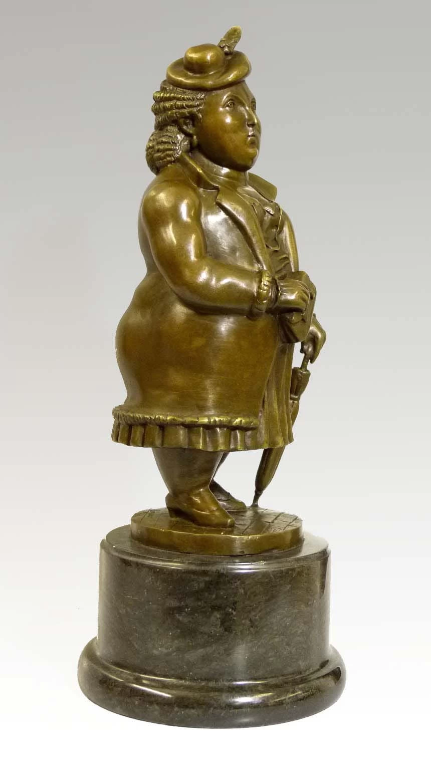 Modern Bronze Sculpture - Portly Lady - Fernando Botero 2 Modern Bronze Sculpture - Portly Lady - Fernando Botero - Image 2