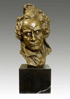 Giant Bronze Bust - Ludwig Van Beethoven - Signed A. Pina