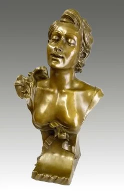Lovely Art Nouveau Bronze Female Bust After Auguste Moreau -Salvador Dali Shop 243 659300a843dce6