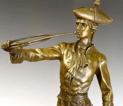 Large Sculpture - Manorial Hunting Scene - From Auguste Moreau