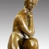 Modern Art Bronze By Wilhelm Lehmbruck - Girl With Leaning Leg