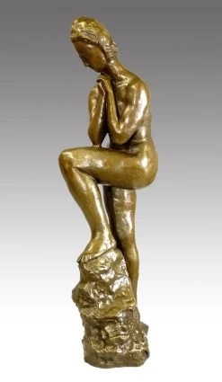 Modern Art Bronze By Wilhelm Lehmbruck - Girl With Leaning Leg -Salvador Dali Shop 255 359300a89ba149