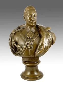 William II. - German Emperor Bronze Bust Statue Signed