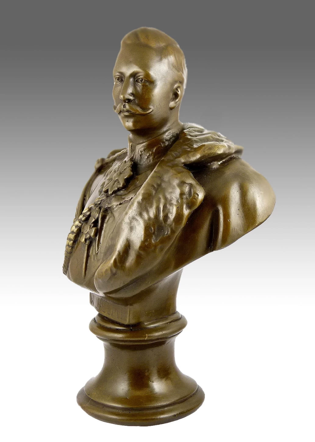 William II. - German Emperor Bronze Bust Statue Signed 3 William II. - German Emperor Bronze Bust Statue Signed - Image 3