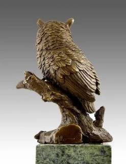 Beautiful Bronze Owl Seated On A Branch Sculpture Created By Milo -Salvador Dali Shop 264 359300a56e9b87