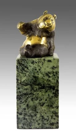 Cute Animal Bronze Sculpture - The Panda - Created By Milo