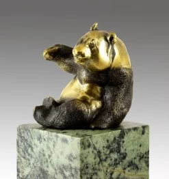 Cute Animal Bronze Sculpture - The Panda - Created By Milo -Salvador Dali Shop 265 359300a8d83b17