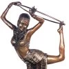 Art Deco Bronze "Dancer With Ring" On Marble Base By Chiparus