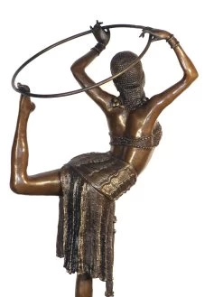 Art Deco Bronze "Dancer With Ring" On Marble Base By Chiparus -Salvador Dali Shop 27 359300a1751488