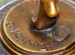 Art Deco Bronze "Dancer With Ring" On Marble Base By Chiparus -Salvador Dali Shop 27 459300a173e499