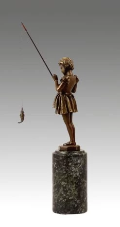 Beautiful Art Deco Statue - Girl With Fishing Rod - F. Preiss 7 Beautiful Art Deco Statue - Girl With Fishing Rod - F. Preiss -Salvador Dali Shop 282 359300a9b65113