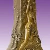 Art Nouveau Bronze - Vase With Nudes - Signed G. Flamand