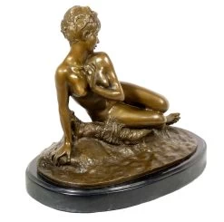 Art Nouveau Bronze - Young Girl Bathing - Signed Leon Bertaux -Salvador Dali Shop 291 359300a9ec6299