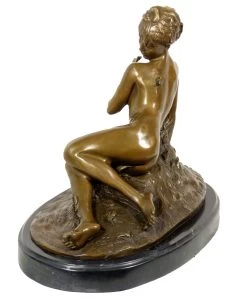 Art Nouveau Bronze - Young Girl Bathing - Signed Leon Bertaux -Salvador Dali Shop 291 559300a9eedae3