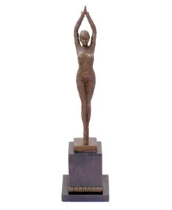 Art Deco Bronze Dancer From D.H. Chiparus "Starfish", Signed