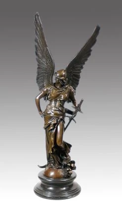 Amazing Large Bronze Sculpture Angel - Paix - From Jules Coutan