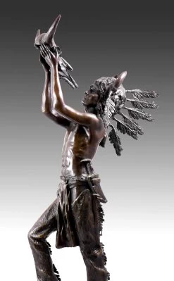 Bronze Sculpture - Native American Chieftain - From Carl Kauba -Salvador Dali Shop 311 659300aa8263c0