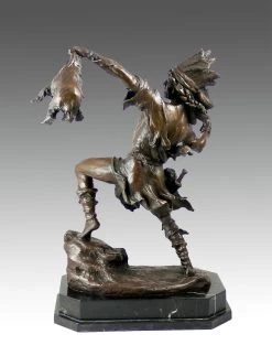 Bronze Sculpture - Native American With Bear - From Carl Kauba -Salvador Dali Shop 313 359300aa8eb4f7