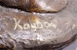 Bronze Sculpture - Native American With Bear - From Carl Kauba -Salvador Dali Shop 313 559300aa920ee2