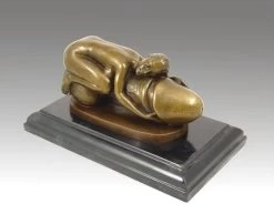 Erotic Bronze- Naked Girl Lying On Huge Penis- Signed M. Nic -Salvador Dali Shop 319 459300aace644c