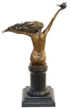 Art Deco Bronze "The Carrier Pigeon" Signed A. Gennarelli -Salvador Dali Shop 31 559300a192e9ae
