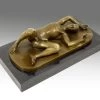 Erotic Sculpture - Young Gay Man Lies On The Ground - Signed