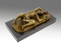 Erotic Sculpture - Young Gay Man Lies On The Ground - Signed
