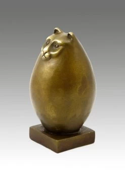 Modern Art Bronze Statue - Fat Cat - Signed Fernando Botero